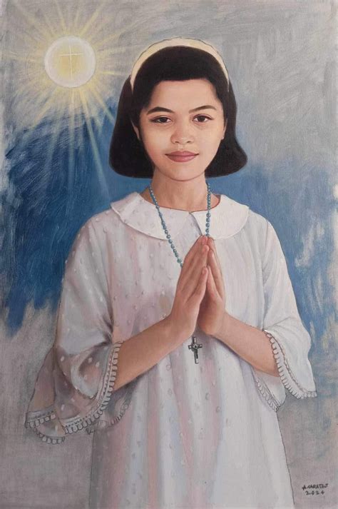 Portrait of Niña Ruiz Abad, girl on path to sainthood unveiled.